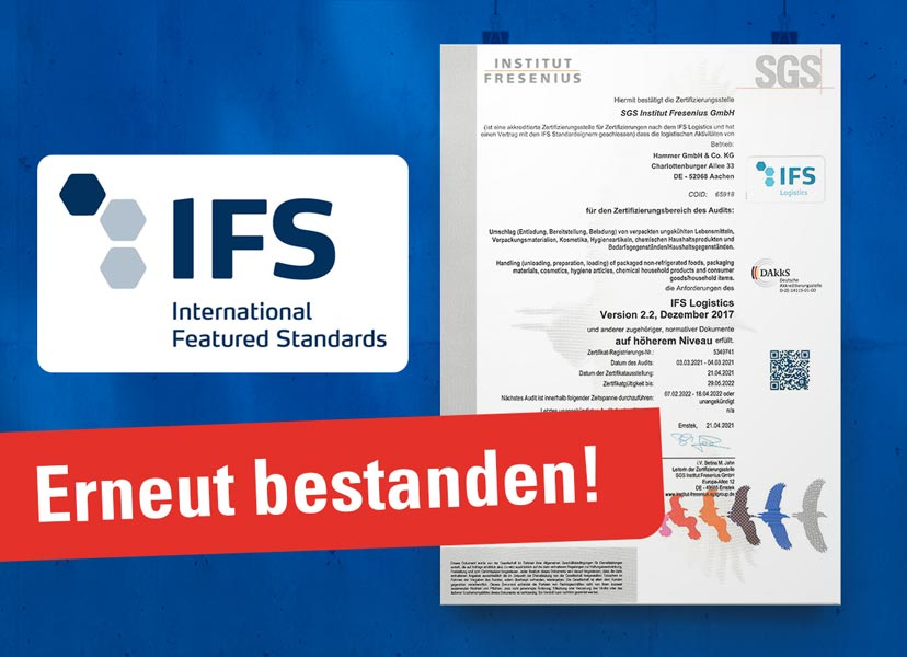 IFS Audit 2021 auf höherem Niveau bestanden!